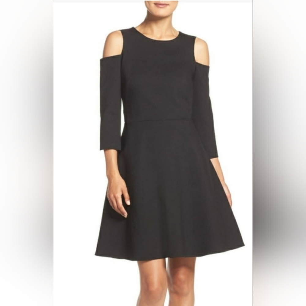 Eliza J NWT Cold Shoulder Fit & Flare $138 Dress